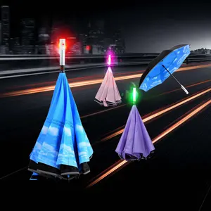 מטריית הפיך windproof רעיוני Led מטרייה