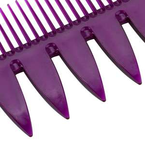 Peine de pelo profesional de plástico de <span class=keywords><strong>doble</strong></span> cara, grande, de dientes anchos y densos, estilo vintage, para uso en salón de belleza - Product Image 5