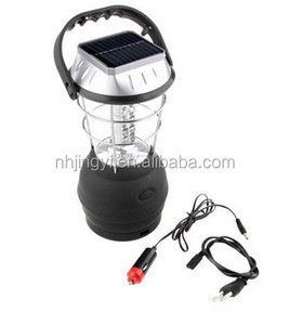 Linterna de Camping LED Recargable con Dinamo Solar, Resistente al Agua, Cuerpo de ABS Blanco, Negro y Dorado, para Uso en Exteriores, 36 LED - Product Image 1