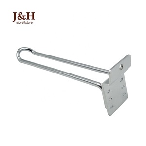 J & <span class=keywords><strong>H</strong></span> Store fixture Hochleistungs-Doppel draht haken aus Metall Stahl Euro Chrom Slatwall Panel Display Haken - Product Image 4