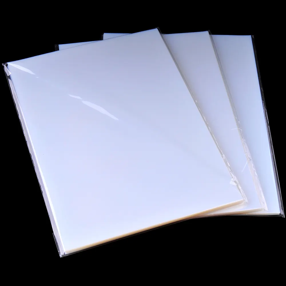 Film transparent à jet d'encre imperméable format a3, pour imprimante, en soie, feuilles transparentes