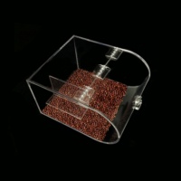 Runde klare PMMA Kunststoff Getreide Körner Candy Dispenser Display Bins Boxen Behälter Acryl Candy Bin mit Schaufel