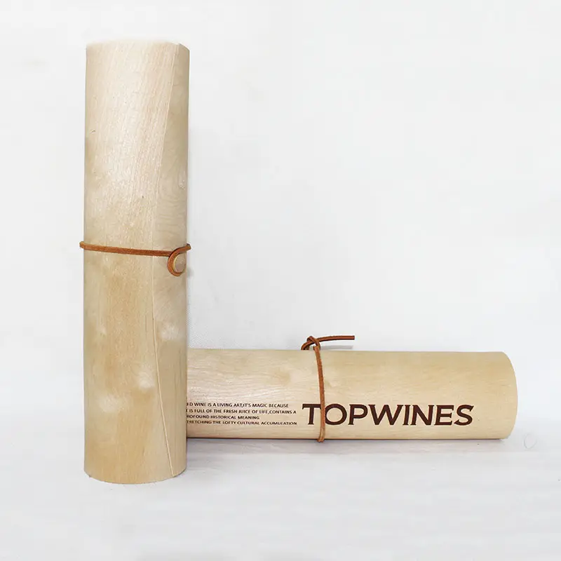 New style soft leather packaging cheap wooden wine gift packaging box