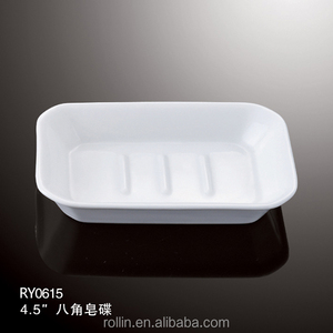 Venta caliente de la buena calidad de cerámica blanca de porcelana rectangular plato de jabón - Product Image 1