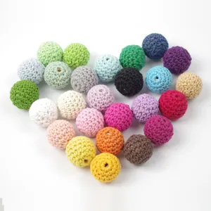 20 Mét Bằng Gỗ Crochet Vòng Hạt Bé Mọc Răng Hạt Để Làm Đồ Trang Sức