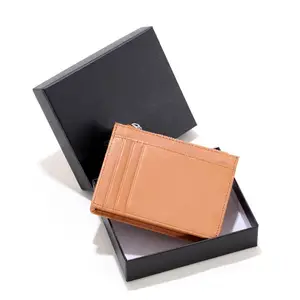 2019 zipper credit card holder leather RFID protected wallet card