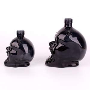 Botella de <span class=keywords><strong>Vino</strong></span> Negra de Diseño Único con Cabeza de Demonio Fantasma de 250 ml y 650 ml con Tapa de Aluminio de Rosca - Product Image 2