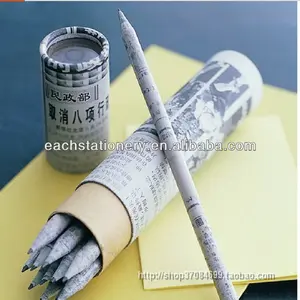 紙管の7 ''HB鉛筆リサイクル新聞鉛筆