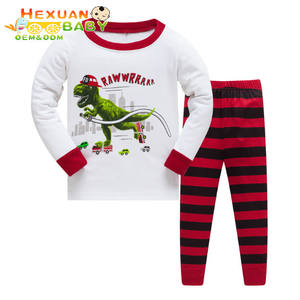 Pyjamas pour enfants de 3 à 8 <span class=keywords><strong>ans</strong></span> Vêtements de nuit en coton à manches longues pour bébés garçons Pyjamas d'été imprimés pour enfants Style 035 - Product Image 3