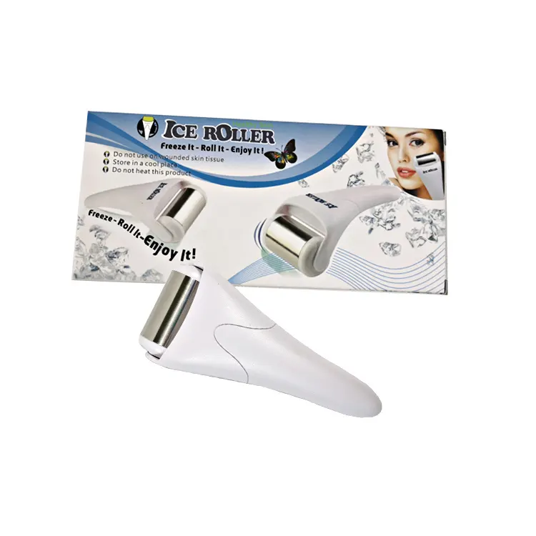 Edelstahl-Gesichts walze Ice Derma Roller für Gesichts massage