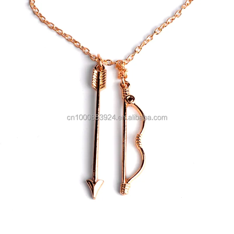 Hot sell Bow and Arrow Pendant Necklace