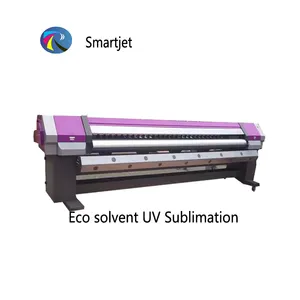 Smartjet impressora para jato, impressora de tinta com solvente galaxy eco 3.2m com 2 peças dx7