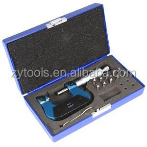 Qlr Schroefdraad Meauring Buiten Micrometer Met Aambeelden In Fiited Case - Product Image 2