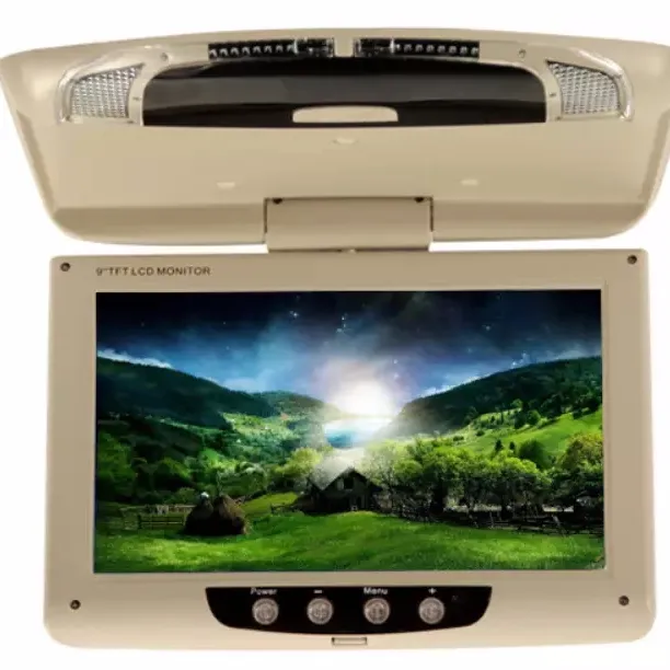 9 inch סופר רזה דיגיטלי 1080p רכב גג הר tft lcd צג עם טלוויזיה