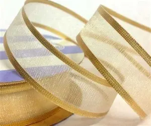 25mm goldenes Organza-Band