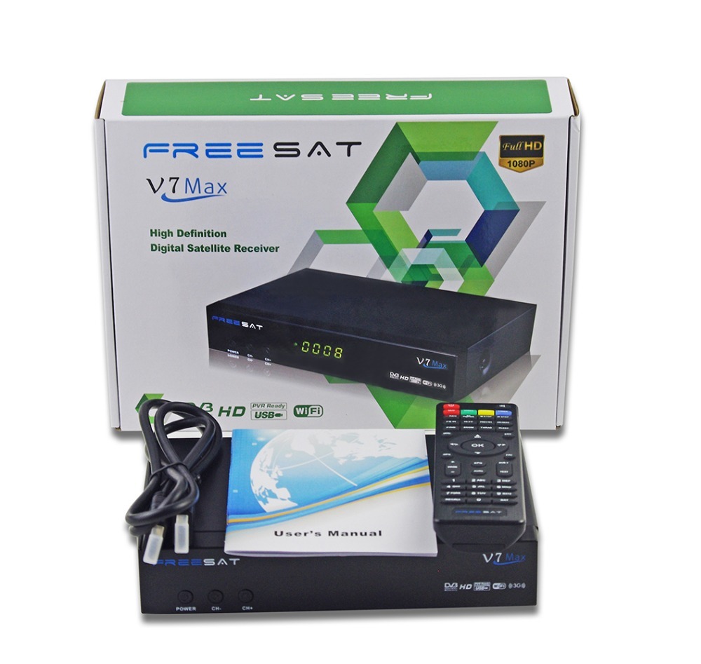 SÁB LIBRE V7 Max 4 K HD DVB-S/S2 Receptor de Satélite Malasia Decodificador Youtube Powervu Cine Chino