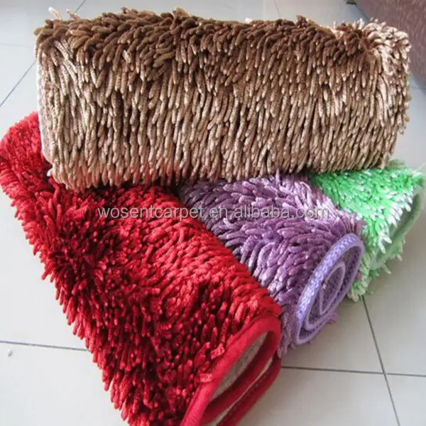 China al por mayor de textiles para el hogar suelo antideslizante puerta estera chenille
