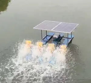 Solare aeratore 1kw 2 girante ruota a pale aeratore stagno di pesce gamberetti agricoltura macchina aeratore per l'acquacoltura