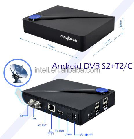 Magicsee C300 Quad Core Android 7.1 Android DVB S2 DVB T2 DVB C Smart TV box Codi 2 GB 16 GB