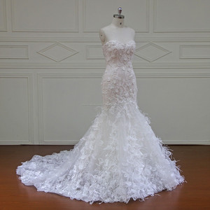 XF16066 chérie décolleté sirène robe de mariage robe de mariage pour nuptiale - Product Image 5