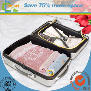 Mano roll up ziplock para maletas de viaje bolsa de viaje ropa de ahorro de espacio portable hermética de plástico del oem - Product Image 6