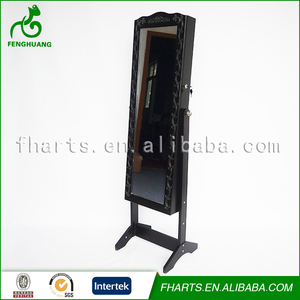 Moderne Grand Noir Miroir De Plancher <span class=keywords><strong>Meuble</strong></span> De Rangement De Bijoux - Product Image 3