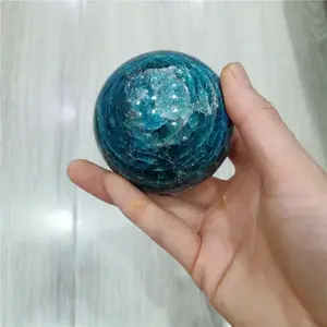 Di alta qualità blu apatite sfera sfera di cristallo sfera di sfere della pietra preziosa sfera per la decorazione