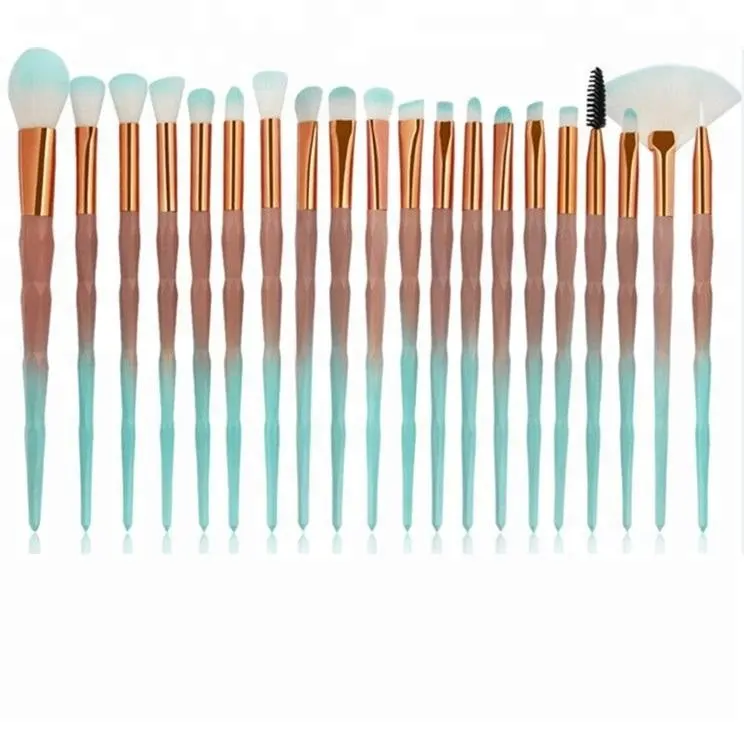 20 Pcs Foundation pennello per fard in polvere per il viso pennelli per trucco di alta qualità set per trucco professionale