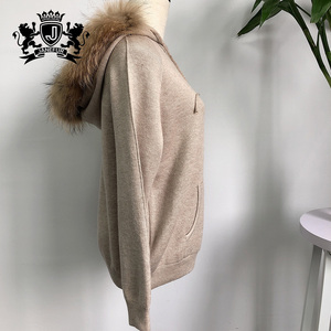 <span class=keywords><strong>Suite</strong></span> di Cashmere Casual Pullover alla moda con pelliccia di procione vestiti da donna maglia di lana maglione <span class=keywords><strong>Suite</strong></span> - Product Image 3