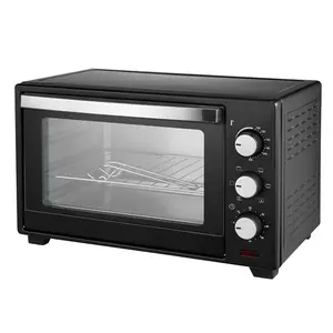 Horno tostador eléctrico de vidrio, horno tostador de doble vidrio de 60L, con aprobación CB CE ROHS LFGB