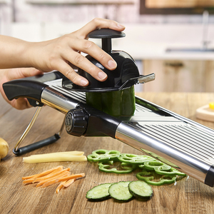 Trancheur à mandoline manuel, en acier inoxydable, réglable, pour fruits et légumes