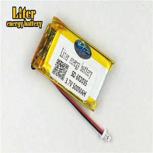 Plug 1.0-2 P 3.7 V 602035 500 mah lipo battery Rechargeable solar li ion polymer lithium battery with PCM - Product Image 1