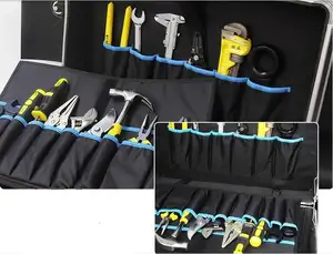 Carro de mano para reparación de taller doméstico, caja de herramientas de aluminio con ruedas - Product Image 3