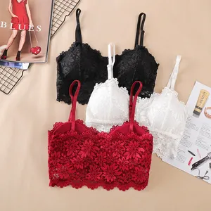 Comfortable Stylish lace floral womens bralette Deals 