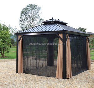 Gazébo d'extérieur style rétro, tente de <span class=keywords><strong>jardin</strong></span> avec côtés - Product Image 2