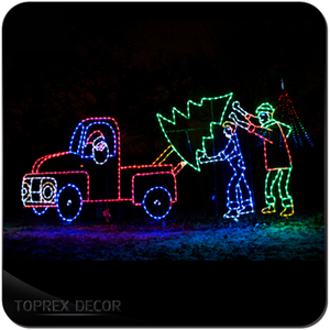Lampes imprimée Toprex en forme de corde lumineuse, avec <span class=keywords><strong>train</strong></span>, luminaire décoratif d'extérieur, idéal pour décorations de noël - Product Image 3