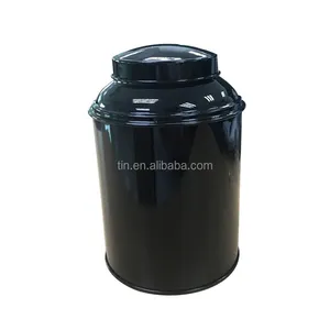 Round tea tin box