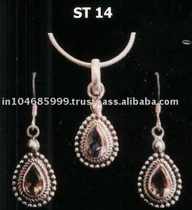 Joyería de plata esterlina hecha a mano 925 Conjunto de collar y pulsera Patrón de cadena para compromiso o regalo - Product Image 1