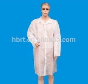 iso del ce impermeable resistente a productos químicos desechables bata de laboratorio microporosa - Product Image 1