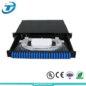 Redes PON 1U 19 "48 núcleo SC/LC estante montaje fijo Panel de conexiones de fibra óptica caja de terminación - Product Image 1