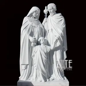 Custom home dekoration fiberglas skulptur harz joseph und mary figur statue