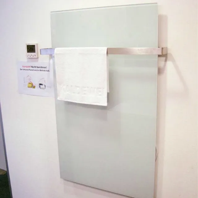 الأشعة تحت الحمراء التدفئة الزجاج لوحات لوحات كهربائية سخانات في الحمام زجاج مزخرف الجدار التدفئة مع شهادة CE