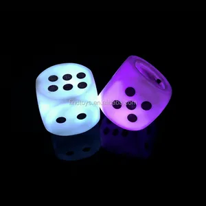 Hot sale led dice toys light flashing plastic dice for bar party supplies