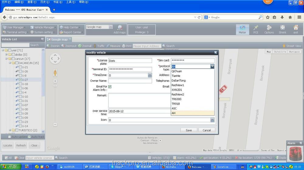 GPS logiciel de suivi avec open source code compatible avec plus de tracker à prix concurrentiel pour istartek, portman, concox