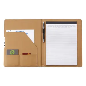 Factory supply cardboard executive 2 pocket folder Giveaway Business Office Notepad file folder Notepad holster file folder