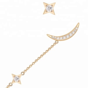 Boucles <span class=keywords><strong>d</strong></span>'oreilles en <span class=keywords><strong>argent</strong></span> sterling Gemnel avec pendentif <span class=keywords><strong>croissant</strong></span> <span class=keywords><strong>de</strong></span> <span class=keywords><strong>lune</strong></span> et étoile - Product Image 4