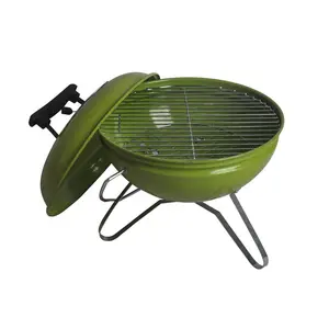 Mini Size Green Color Outdoor Kettle Charcoal BBQ Grill