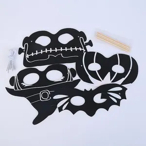 Halloween DIY black paper masque face mask