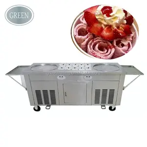 Meilleur prix En Acier Inoxydable (#304) grand pan glace rouleau machine pour vente