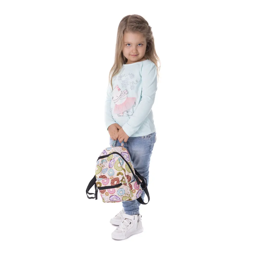 YS-Y005 नई शैली 2019 उच्च गुणवत्ता नायलॉन डोनट्स बच्चों मिनी स्कूल बैग फैशन बैग के लिए लड़कियों